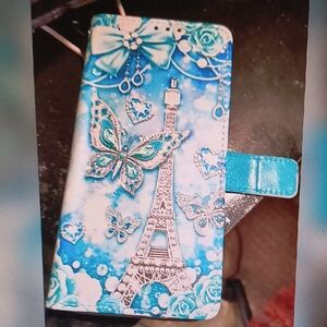 Motorola Blue Eiffel Tower and Butterfly Case